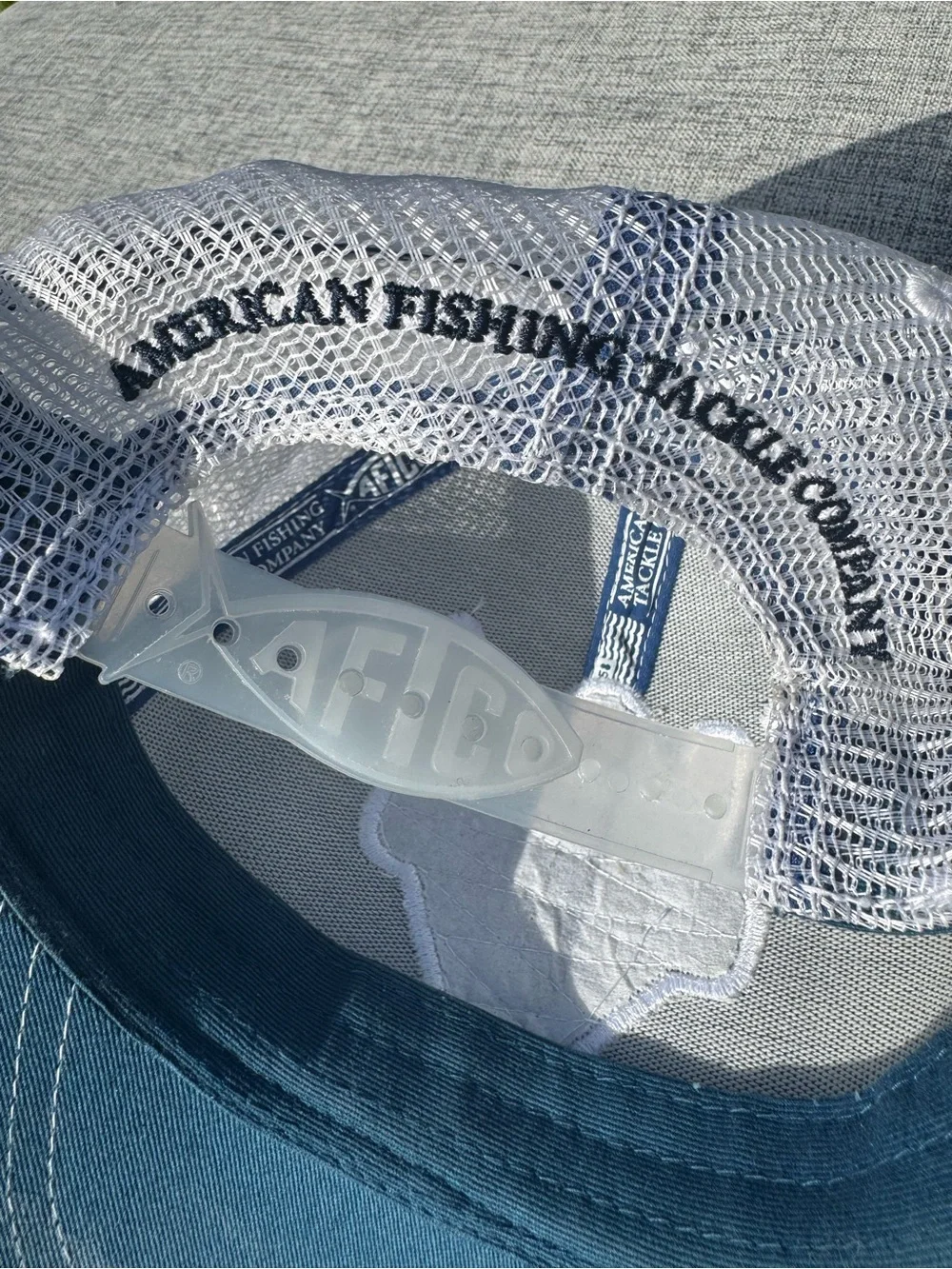 American Fishing Tackle Co. Blue Mesh Baseball Cap AFTCO